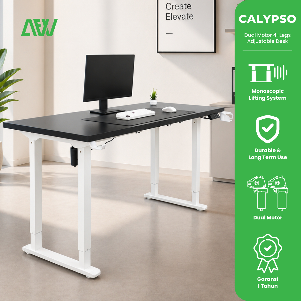 Jual All For Work Meja Elektrik CALYPSO Electric Adjustable Standing ...