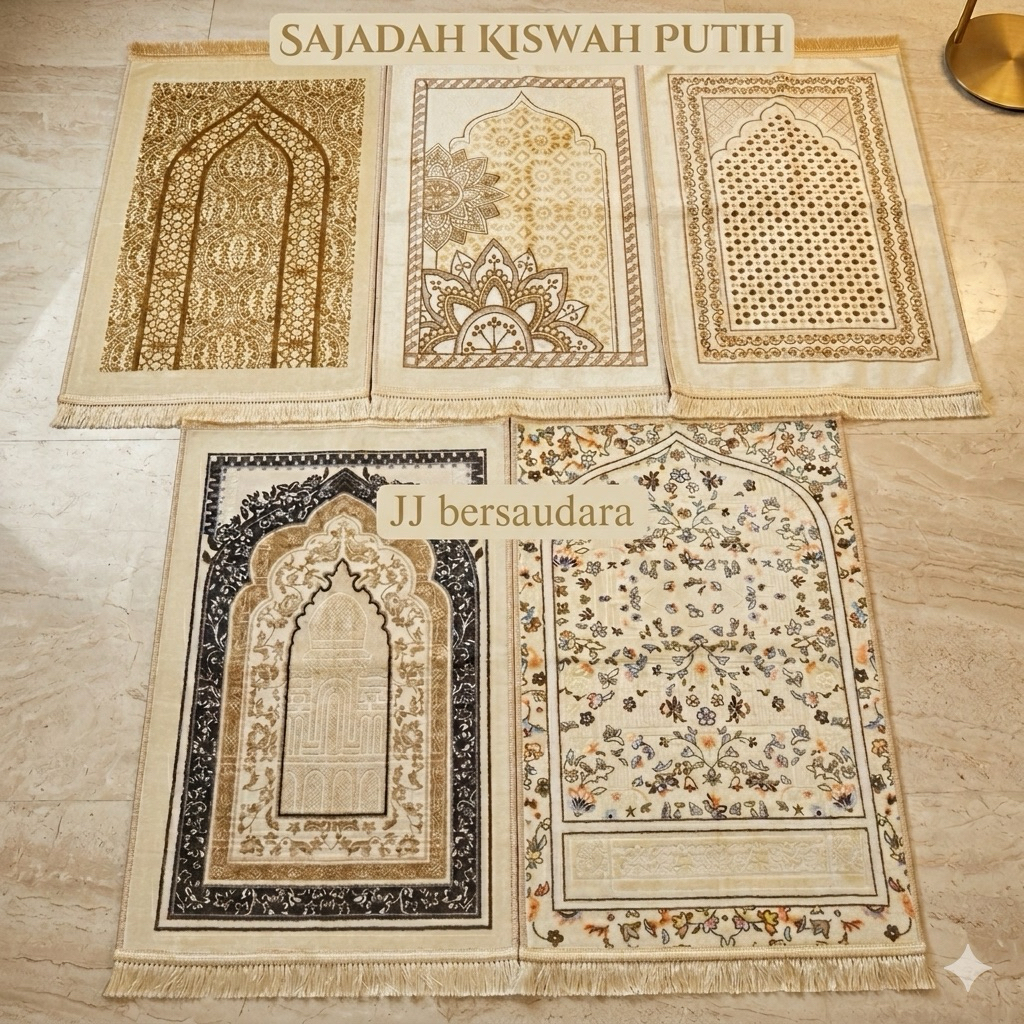 Sajadah Tebal Kiswah Premium Cream Edition