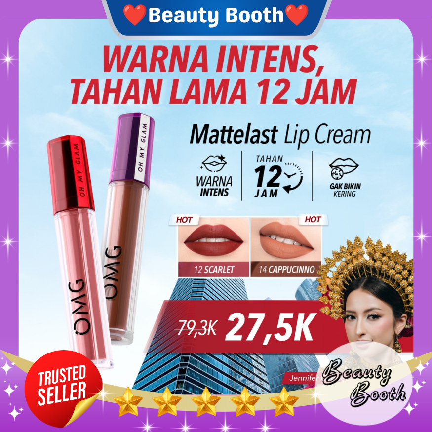 OMG Oh My Glam Matte Kiss Lip Cream Intense Long-Lasting