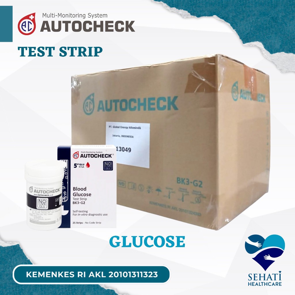 Jual [KARTON Isi 400 Tube] Autocheck Blood Glucose Cholesterol Uric ...