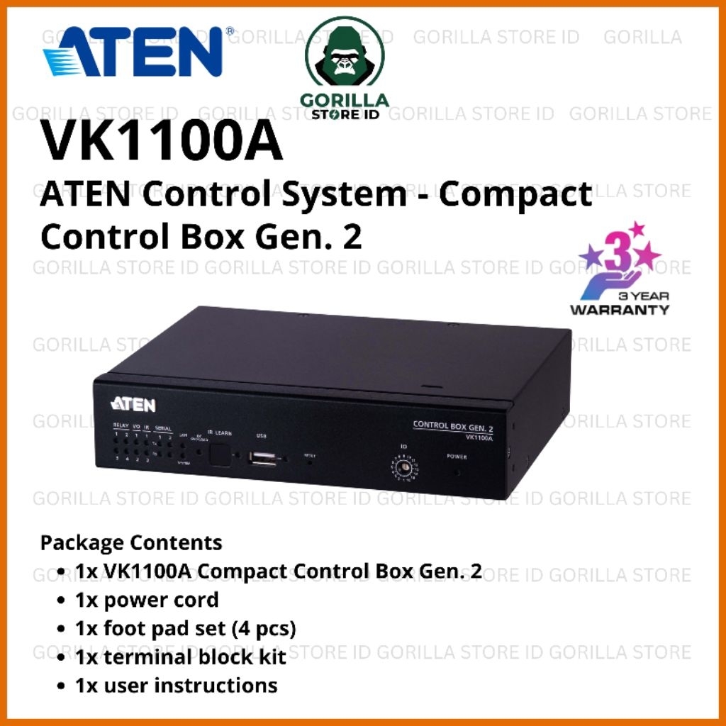 Jual ATEN Control System - Compact Control Box Gen. 2 VK1100A | Shopee ...
