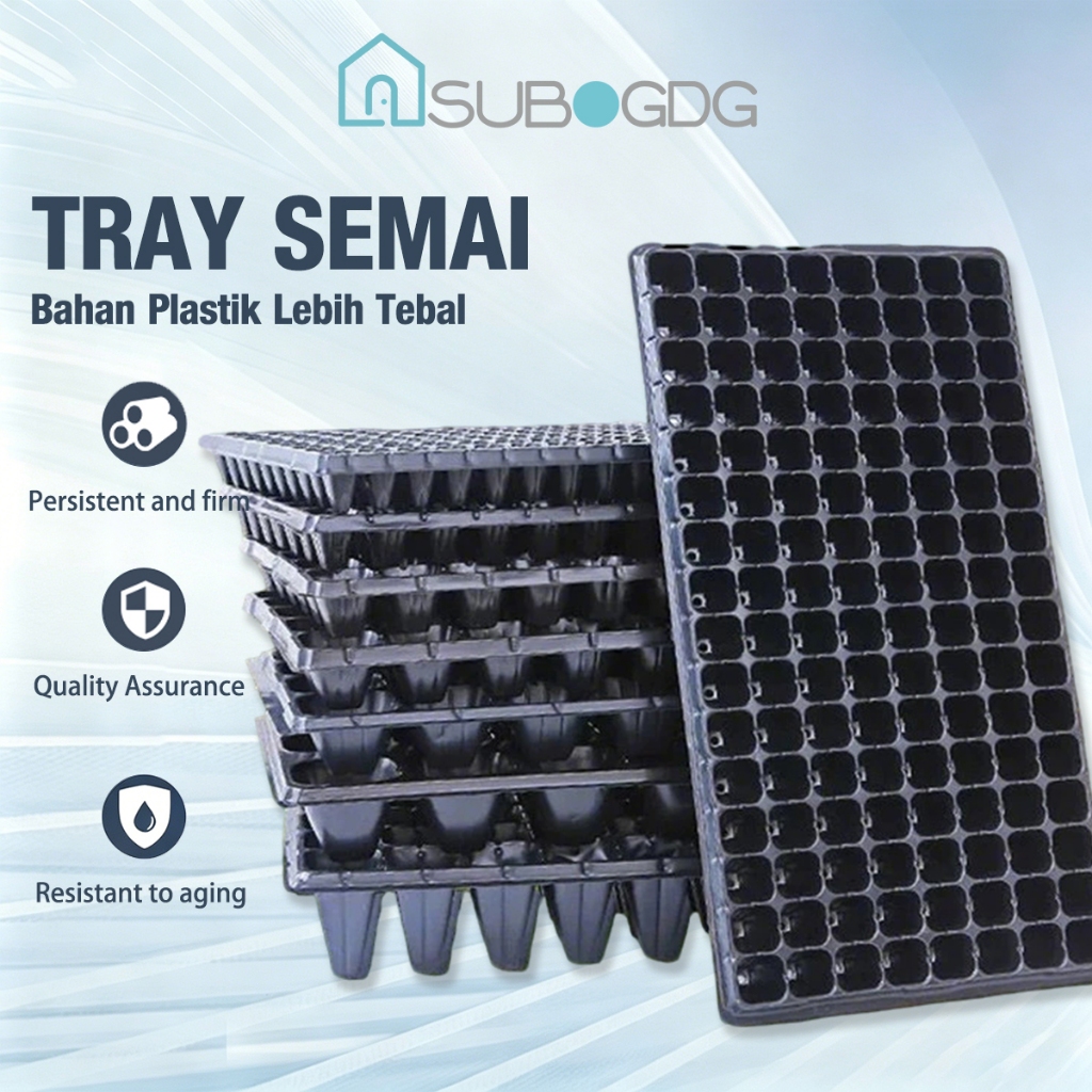 SUBOGDG 10 Pcs Tray Semai / Alat Semai Benih / Pot Hidroponik Potray 0.8mm Seedling Pot / Tray Dulang Benih Berkualitas Tinggi