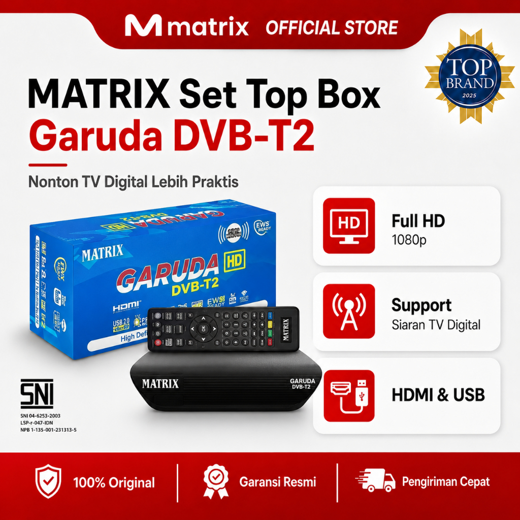 MATRIX Set Top Box Garuda DVBT2 HD / STB TV Digital
