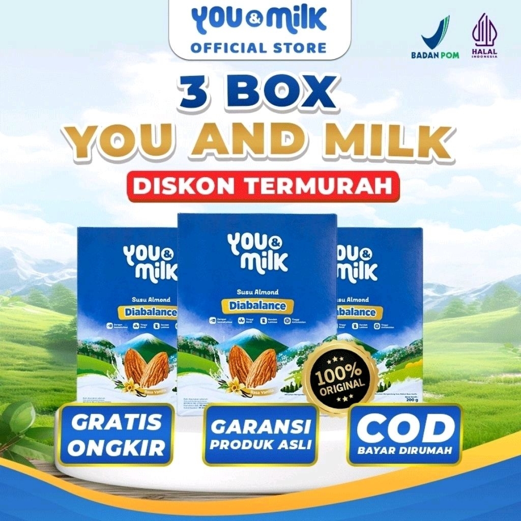 PROMO You&milk3BOX EFEKTIF ATASI Diabetes, KOLESTEROL HIPERTENSI DAN DARAH TINGGI