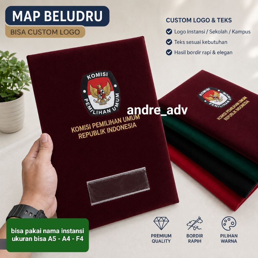 Jual map beludru costum logo bordir minimal 4pcs | Shopee Indonesia