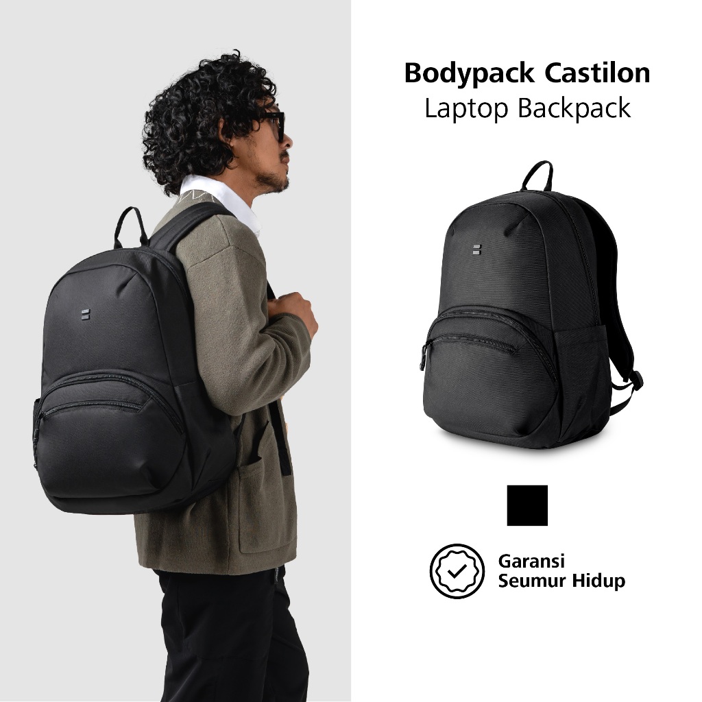 Jual Bodypack Castilon Laptop Backpack 15-Inch Tas Ransel Kerja Kuliah ...