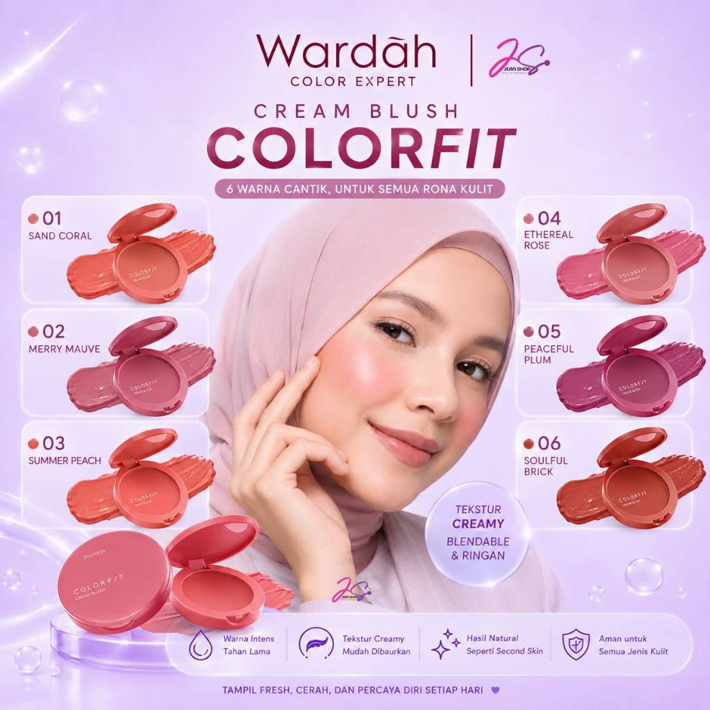 Jual WARDAH Colorfit Cream Blush Intense Pigmented 3gr | Shopee Indonesia