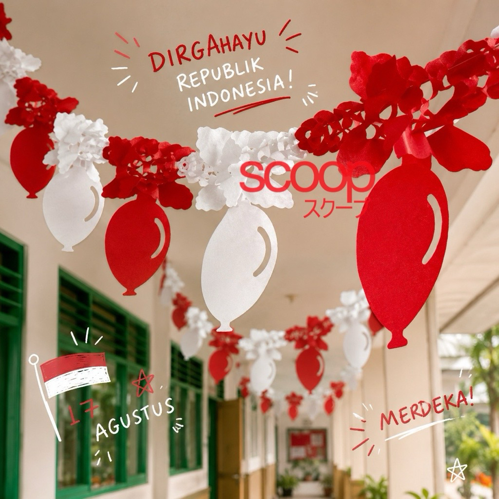 Scoop Dekorasi 17 Agustus Merah Putih Kemerdekaan (pc) 72392100