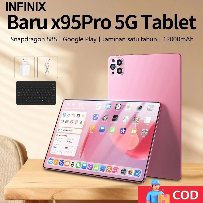 INFINlX Baru Tablet PC X95 PRO Tablet Android 11.6inci Tab murah 5G 90Hz 16(8+8)GB/ 512GB Dual Card Android Pad Baru Produk Asli Resmi Promo Garansi Tablet Anak Belajar pembelajaran dan hiburan kantor ultra tipis PRO 12 Tablet - foto 1