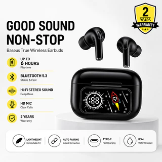 LENTIVEN TWS Earphone Headset Bluetooth V5.4 Smart Screen Active Noise Reduction ANC/ENC A99
