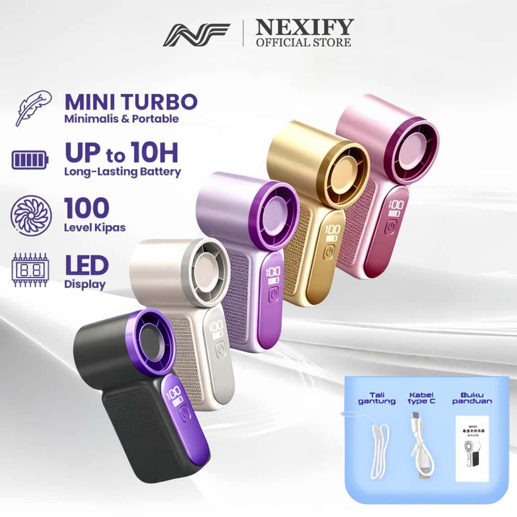 X688 Super Mini Genggam Portabel Led Type-c High-speed Mini Kipas Portable Mini 6000mAh Kipas Angin Travel Size Fan Turbo Digital Display
