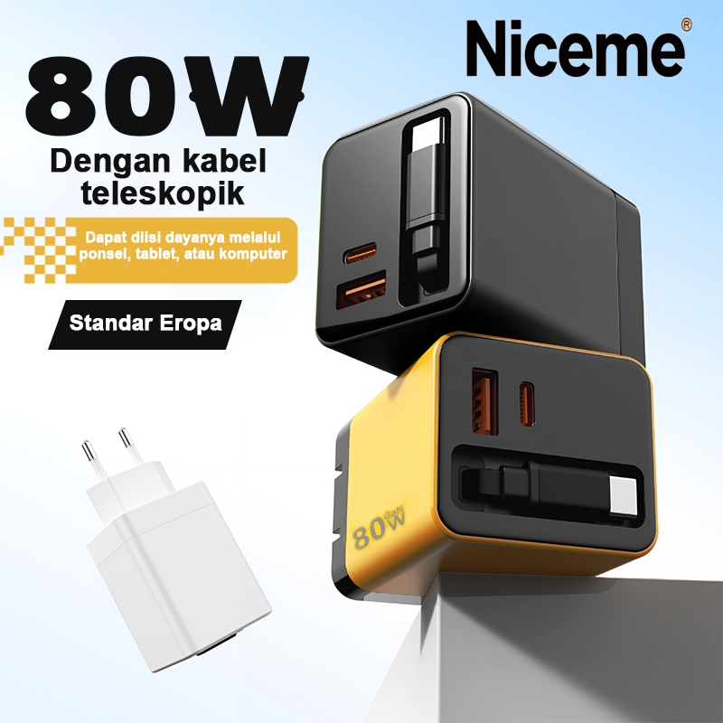 Niceme Charger Travel 80W Fast Charging ClickStation Type-C