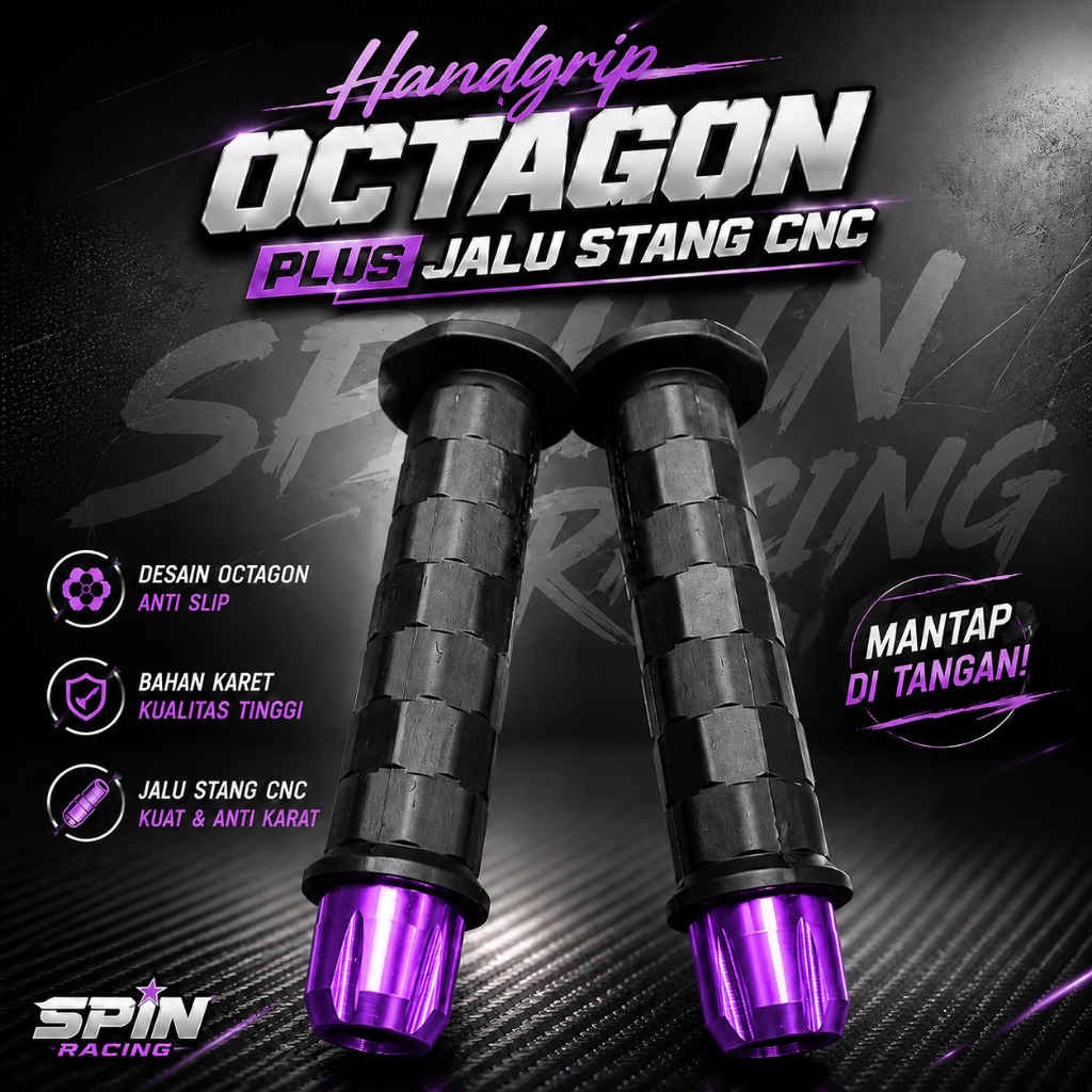 Handgrip OCTAGON Plus JALU STANG CNC 014 Universal -[ SR ]