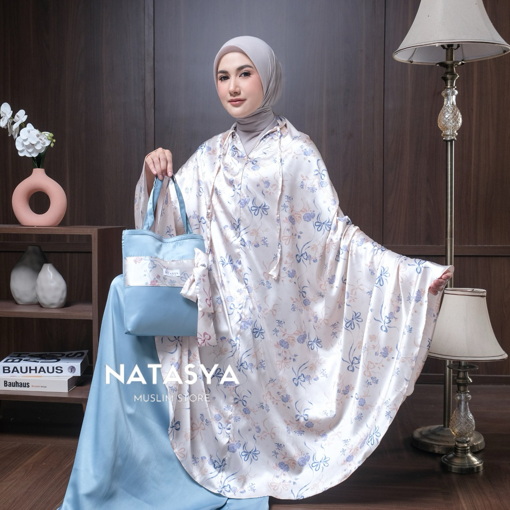 NATASYA - Mukena Dewasa 2in1 Silk Armani Lasercut Alesya Series