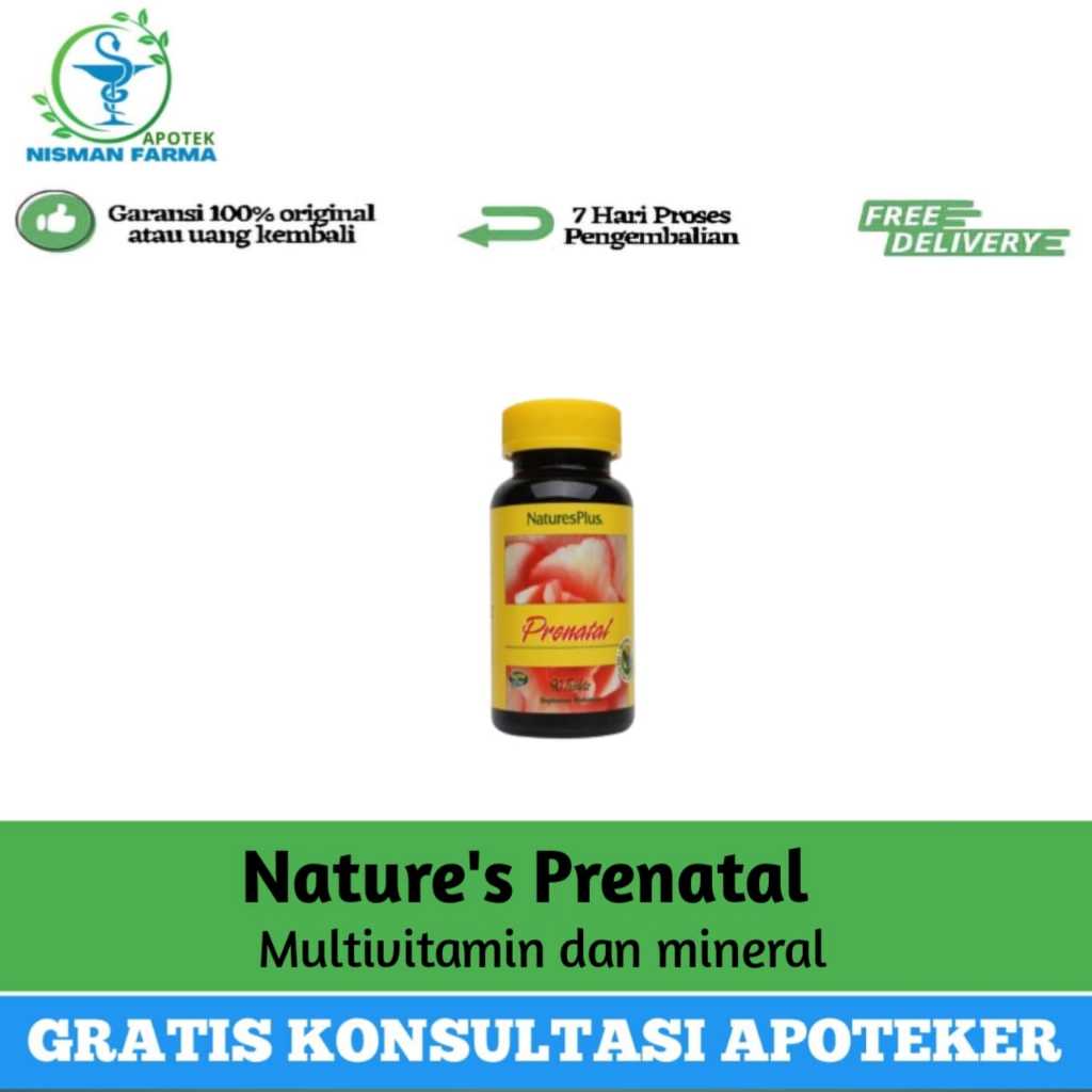 Jual Natures Plus Prenatal Complex 90 Tablet Multivitamin | Shopee ...
