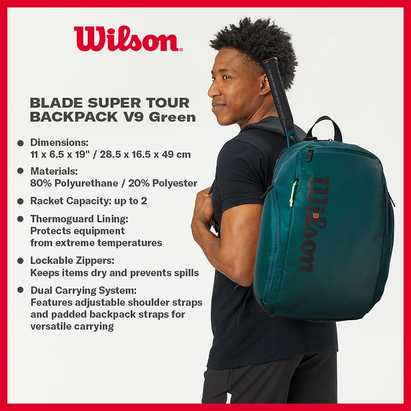 Jual Wilson Blade V9 Super Tour Tas Tenis Tennis Backpack Sports Bags ...