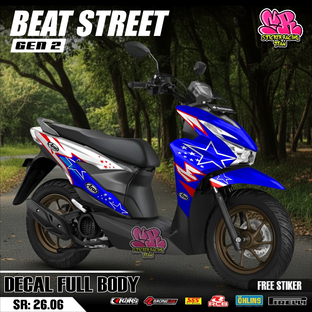 Jual COD Terbaru Sticker Full Body Honda Beat Street Tahun 2024 2025 ...