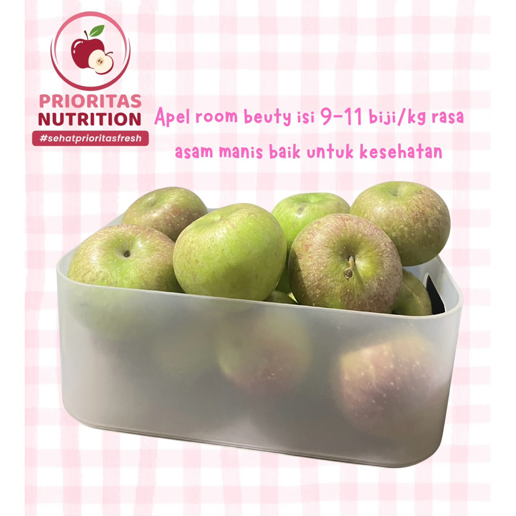Jual Apel rome beuty besar 1kg isi 9-11 biji rasa asam manis | Shopee ...