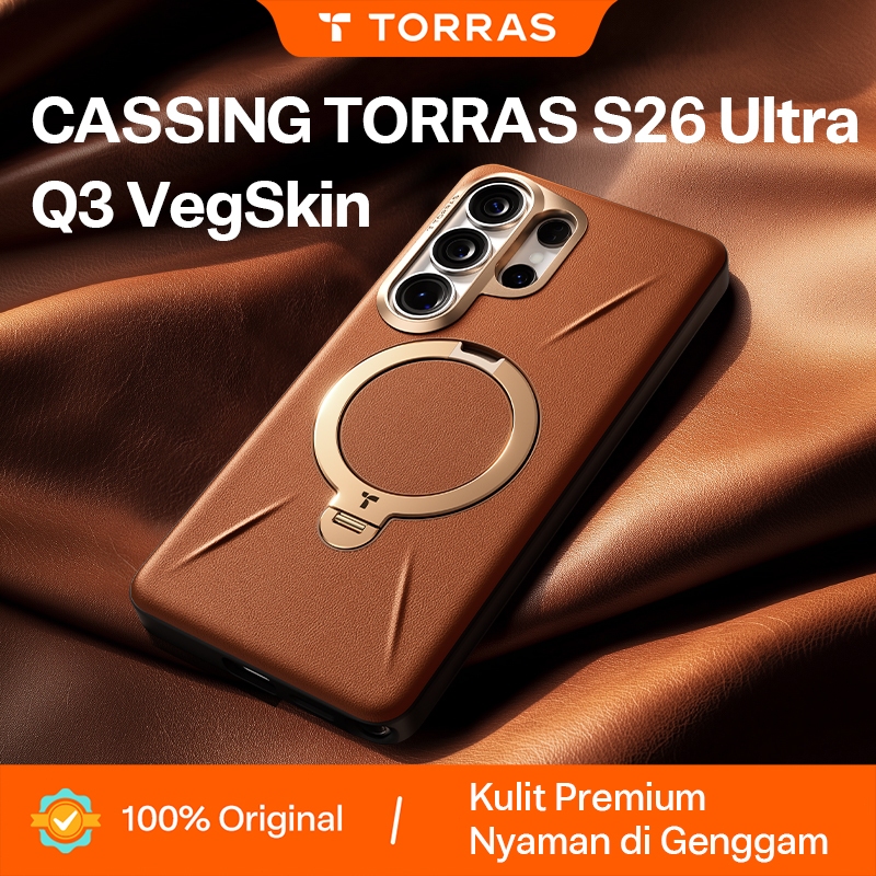 Jual Torras Samsung S26 Ultra Q 360° Casing Kulit Premium dengan Stand ...