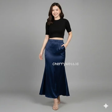Rok Satin Duyung Marmaid Satin Silk Skirt