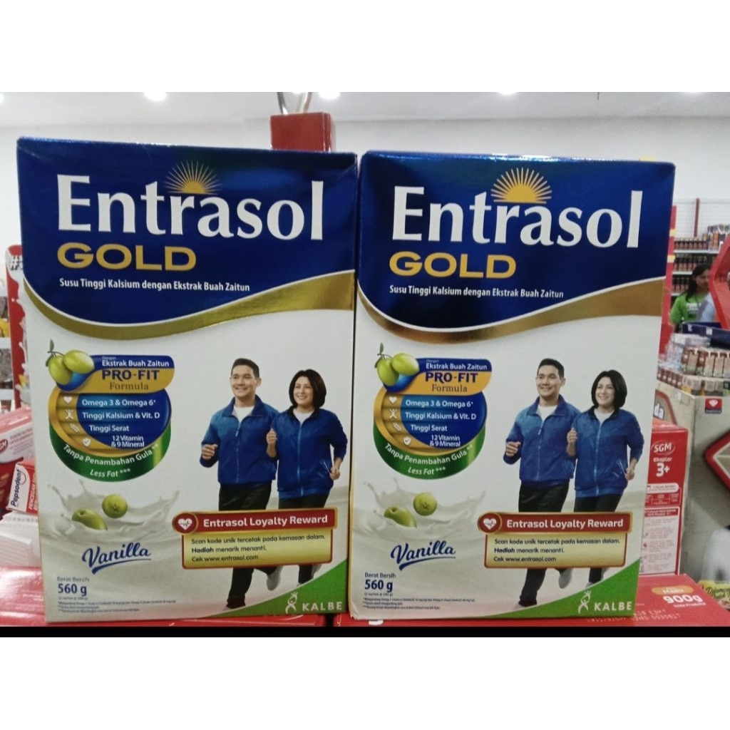 Jual SUSU ENTRASOL GOLD 560 GRAM TINGGI KALSIUM | Shopee Indonesia