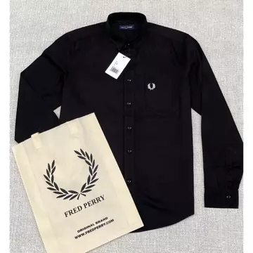 Repnoye Kemeja Pria Lengan Panjang Catton Twill Sueding Kemeja POLO'S Putih Pria Long Sleeve