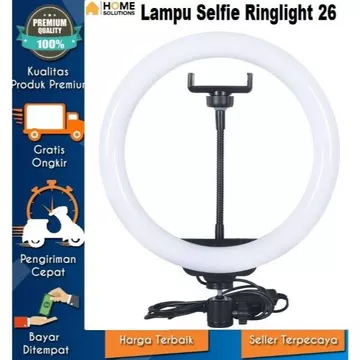 Lampu Studio Ring Light LED 3in1 Color Free Holder 25.5cm