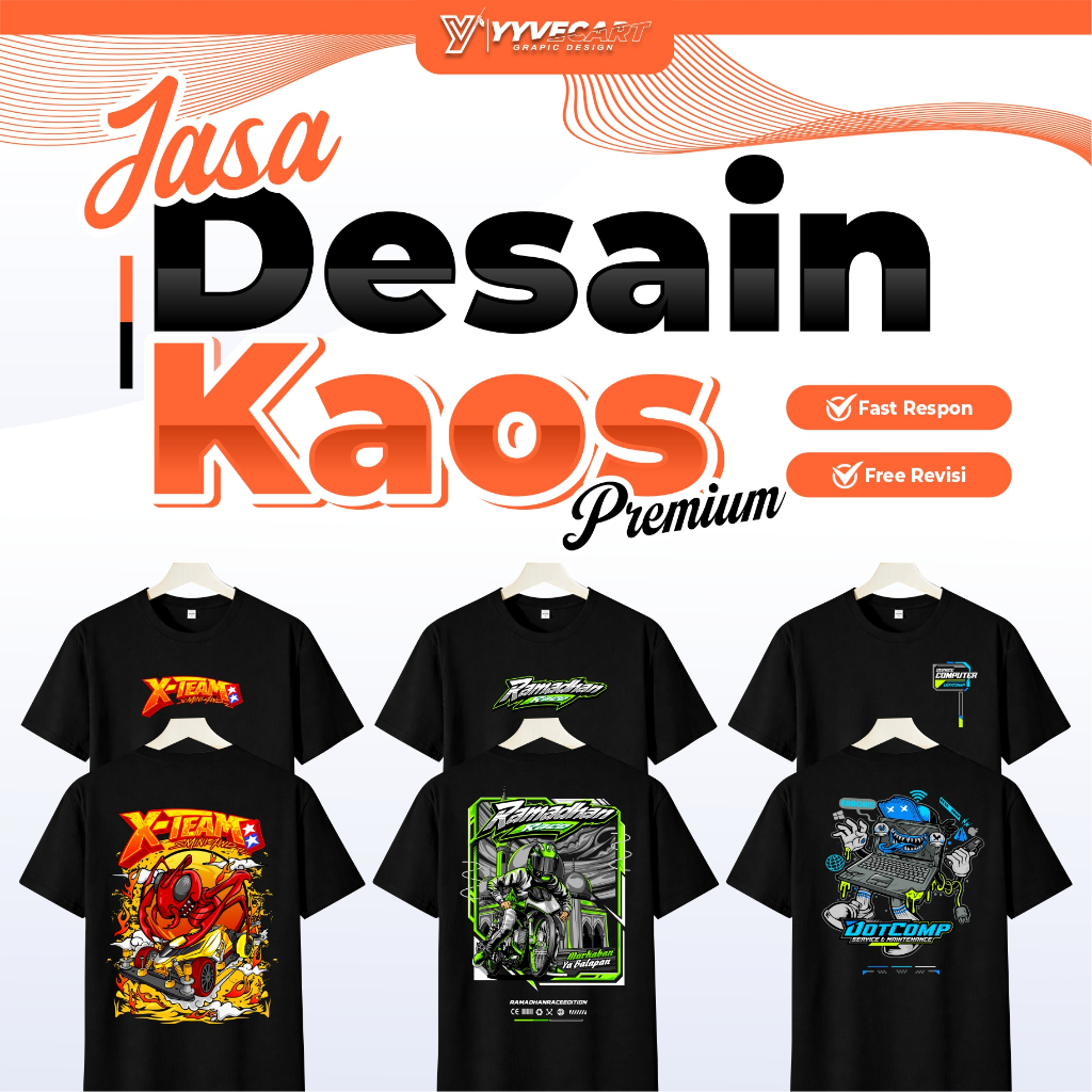 Jasa Desain Kaos Komunitas Club Motor