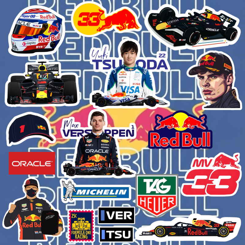 Jual Red Bull F1 Team Racing Sticker Pack Vinyl Anti Air – Max ...