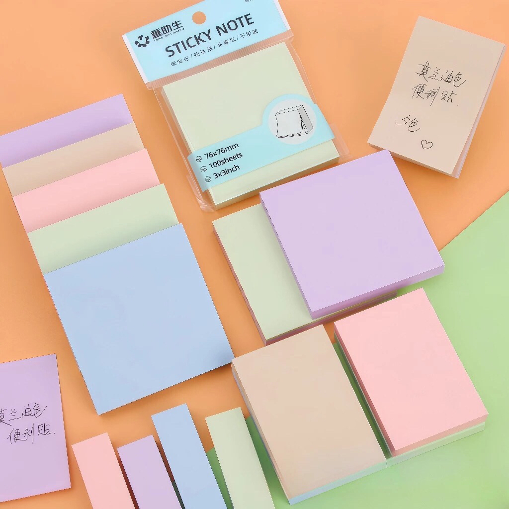 Jual 100pcs Sticky Note Kertas Polos – Penanda Halaman / Kertas Memo ...