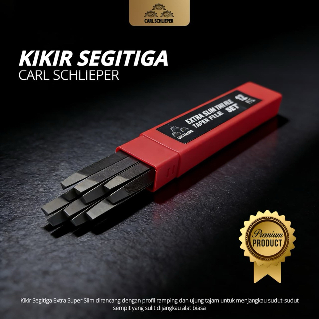 Jual CARL SCHLIEPER Kikir Segitiga Slim 3 3,5 4 5 Inch Slim Taper File ...