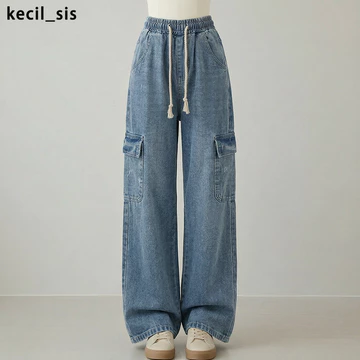 Highwaist Jeans Wanita Celana Panjang Wanita Celana Jumbo Korean Style Celana Kulot Straight
