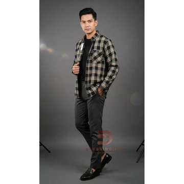 Kemeja Flanel Unisex Jumbo Xxl Xxxl Xxxxl Kemeja Flanel Premium Lengan Panjang Kemeja Flanel
