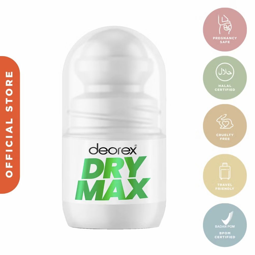 Jual DEOREX DRY MAX DEODORANT ROLL ON 30 ML (GENTLE) HIJAU | Shopee ...
