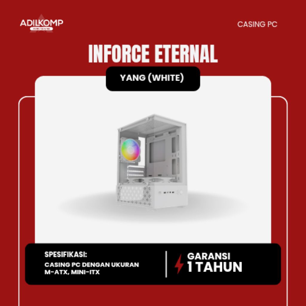Jual CASE PC INFORCE ETERNAL YIN BLACK/YANG WHITE TANPA FAN | Shopee ...