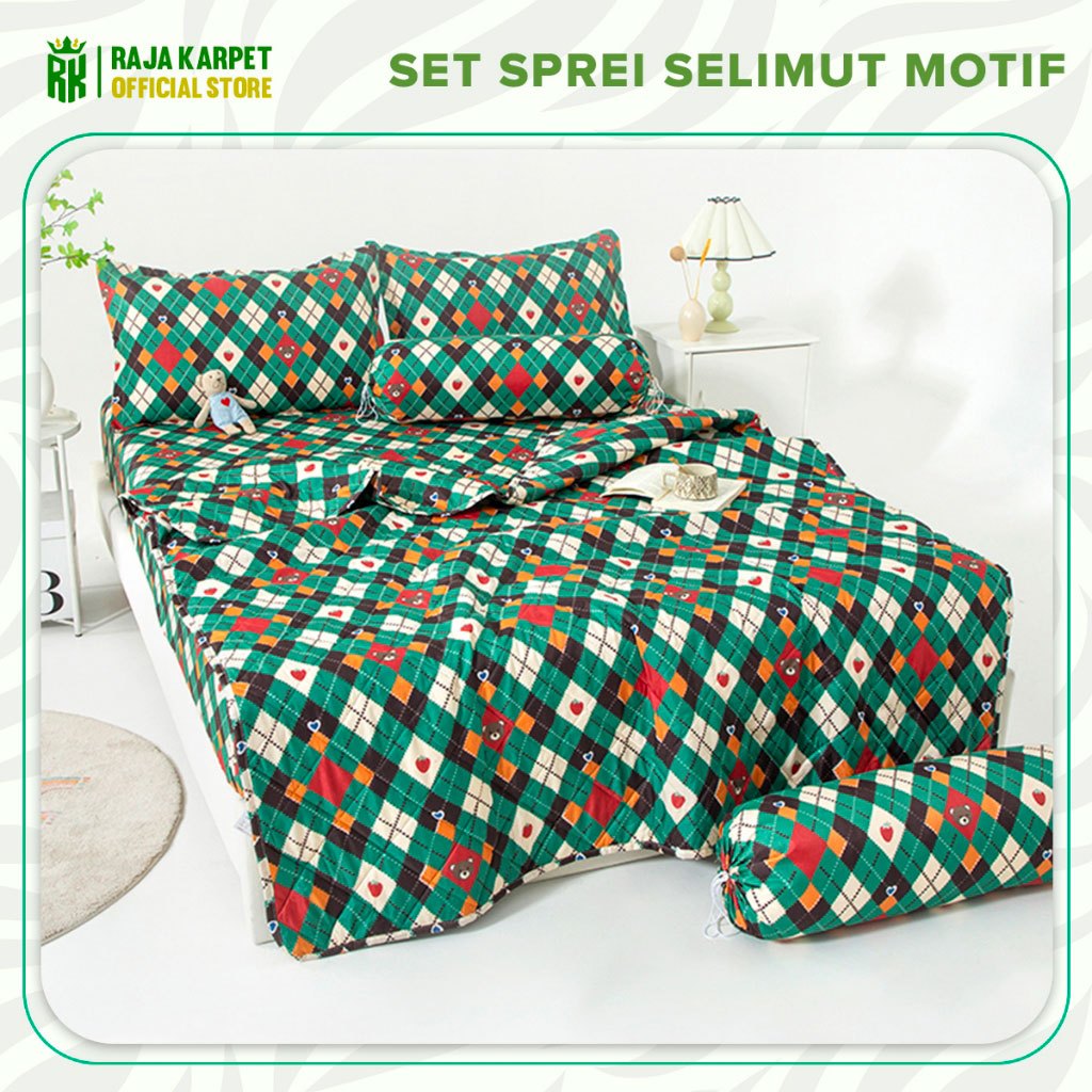 Jual RAJA KARPET | Set Bedcover Versi Tipis + Sprei Set Sarung Bantal ...