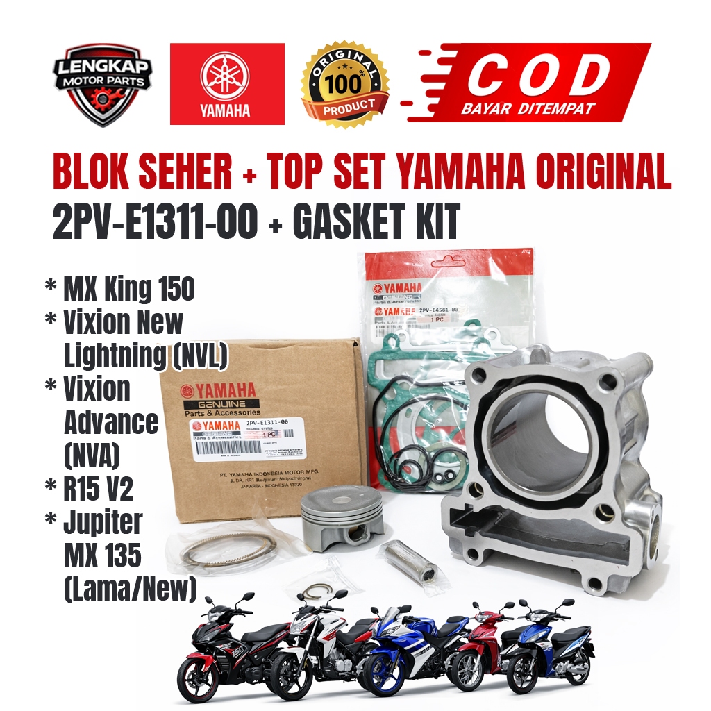 Jual BLOK SEHER + TOP SET 2PV YAMAHA ORIGINAL KODE : 2PV-E1311-00 UNTUK ...