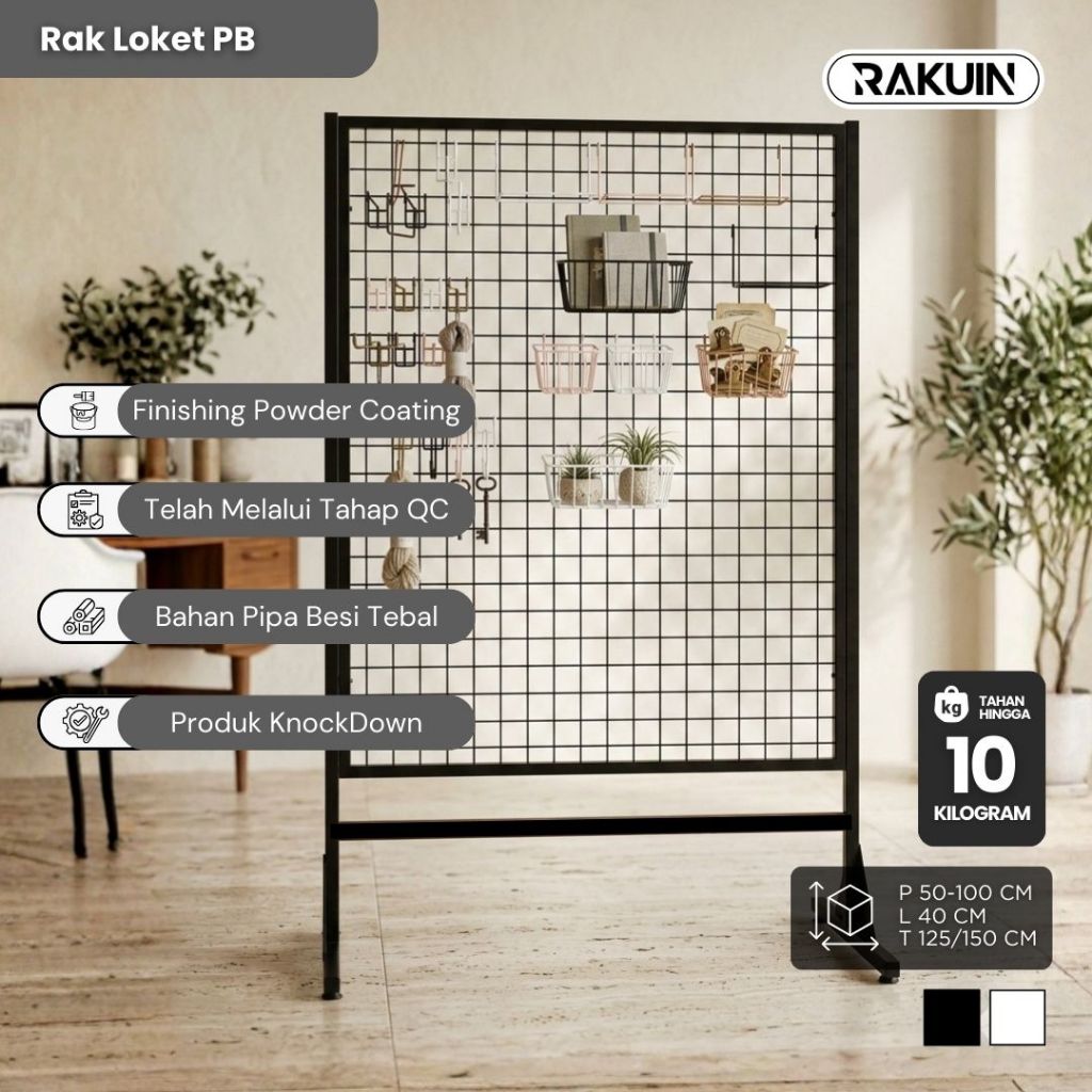 Jual RAK LOKET PB - RAK AKSESORIS KAWAT DISPLAY BISA PASANG RODA / WIRE ...