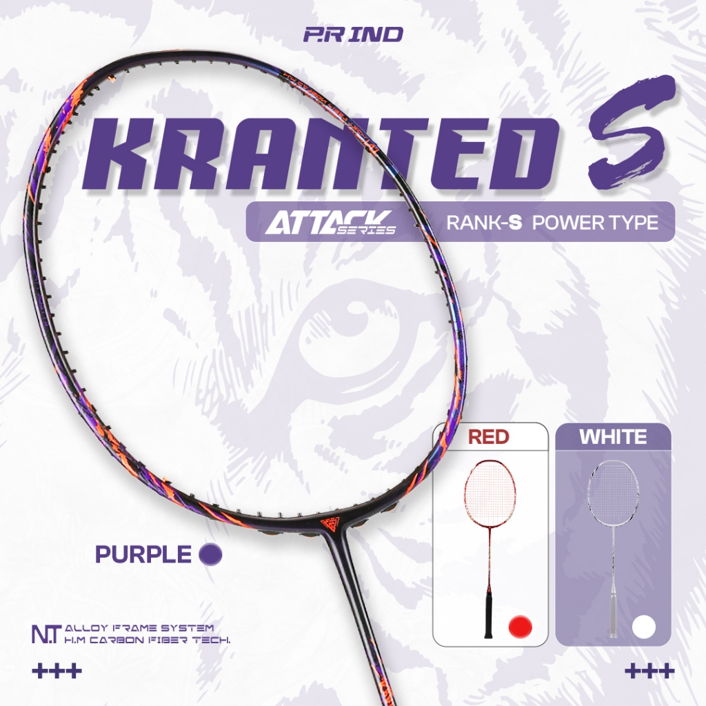 Jual P.R IND SPORT - Kranted S Raket Badminton Attack Power Smashing ...
