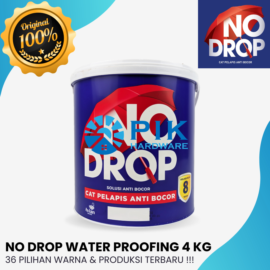 Jual CAT PELAPIS ANTI BOCOR NO DROP 4 KG - NODROP WATERPROOFING READY ...
