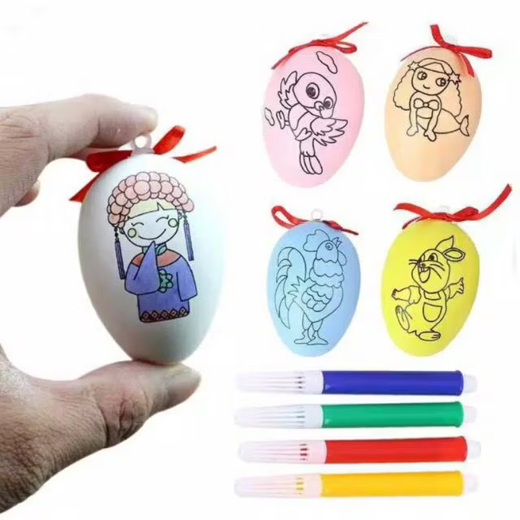 Jual Mainan edukasi anak diy mewarna telur paskah easter egg coloring ...