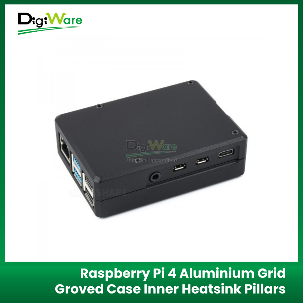 Jual Aluminum Grid Grooved Case for Raspberry Pi 4 Inner Heatsink ...