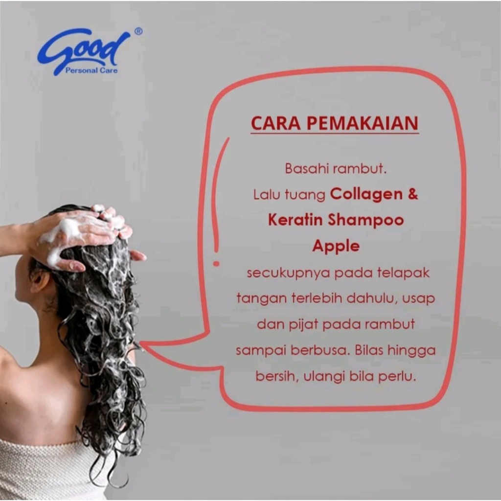 Jual GOOD SHAMPOO COLLAGEN DAN KERATIN APEL 1000 LITER | Shopee Indonesia