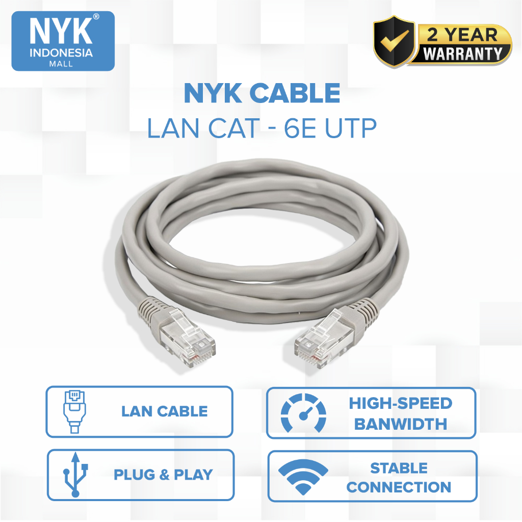 NYK Kabel Lan Cat 6 RJ45 Ukuran Panjang 60 Meter COD (2)