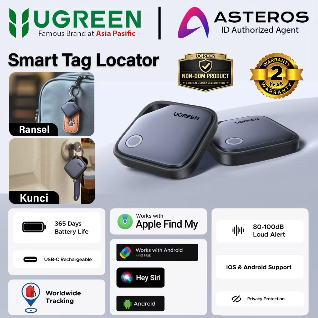 Jual UGREEN Smart Tag Bluetooth Tracker Keys Finder Locator Alat ...