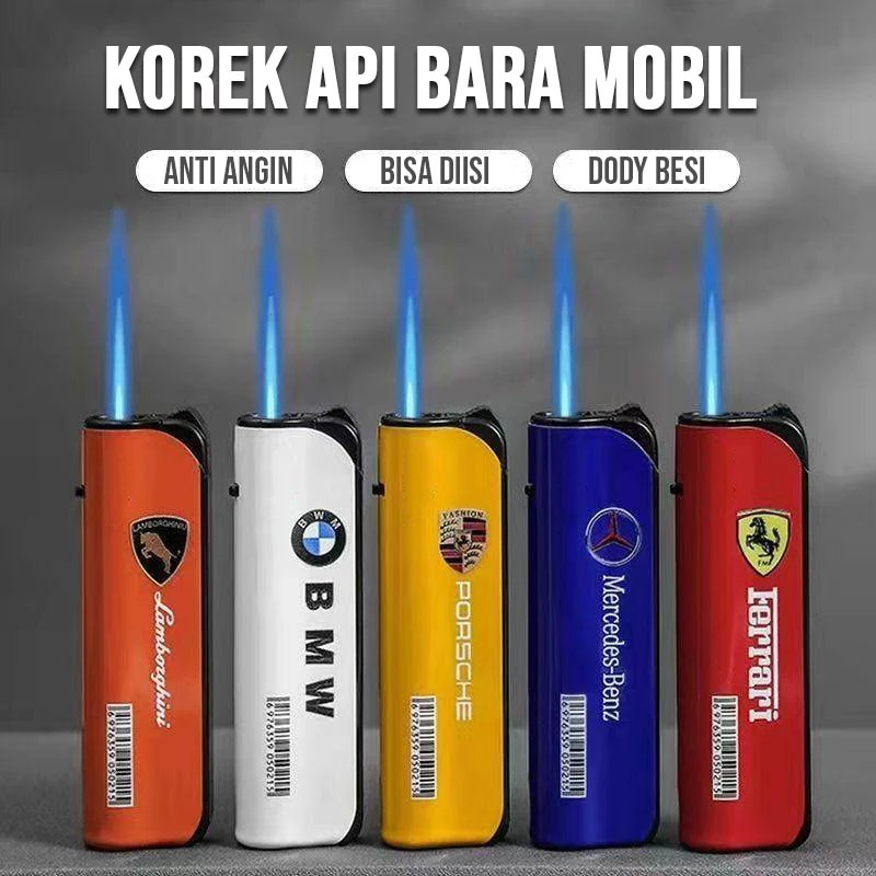 Jual Korek Api Gas Bara Anti Redup Model Mobil Sport Car dapat diisi ...