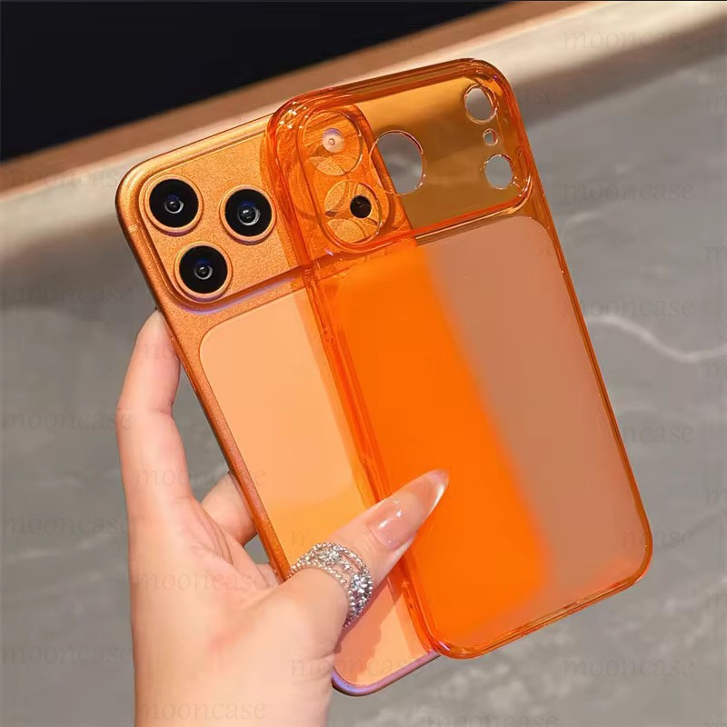 Moex Cover Sottile Con Flip Per IPhone 11 – Trasparente Effetto Specchio Dorato, Protezione Fronte/Retro