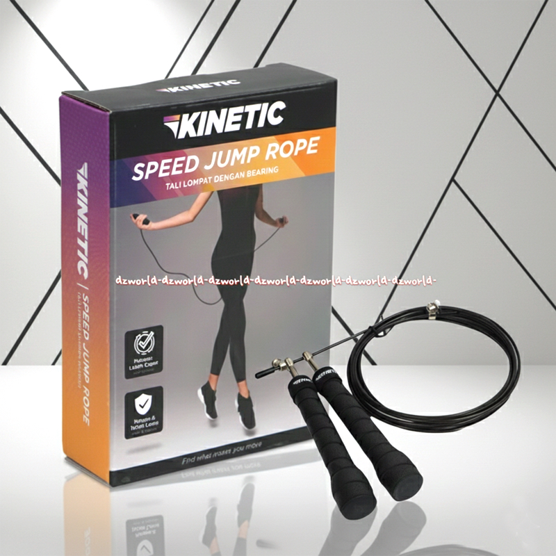 Jual Kinetic Speed Jump Rope Tali Lompat Skipping Loncat Metal Hitam ...