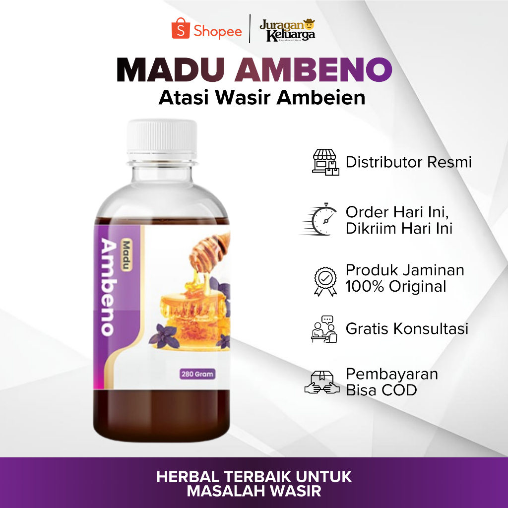 MADU AMBENO Asli Original Mengatasi Benjolan Ambeyen dan Wasir Paling Ambuh
