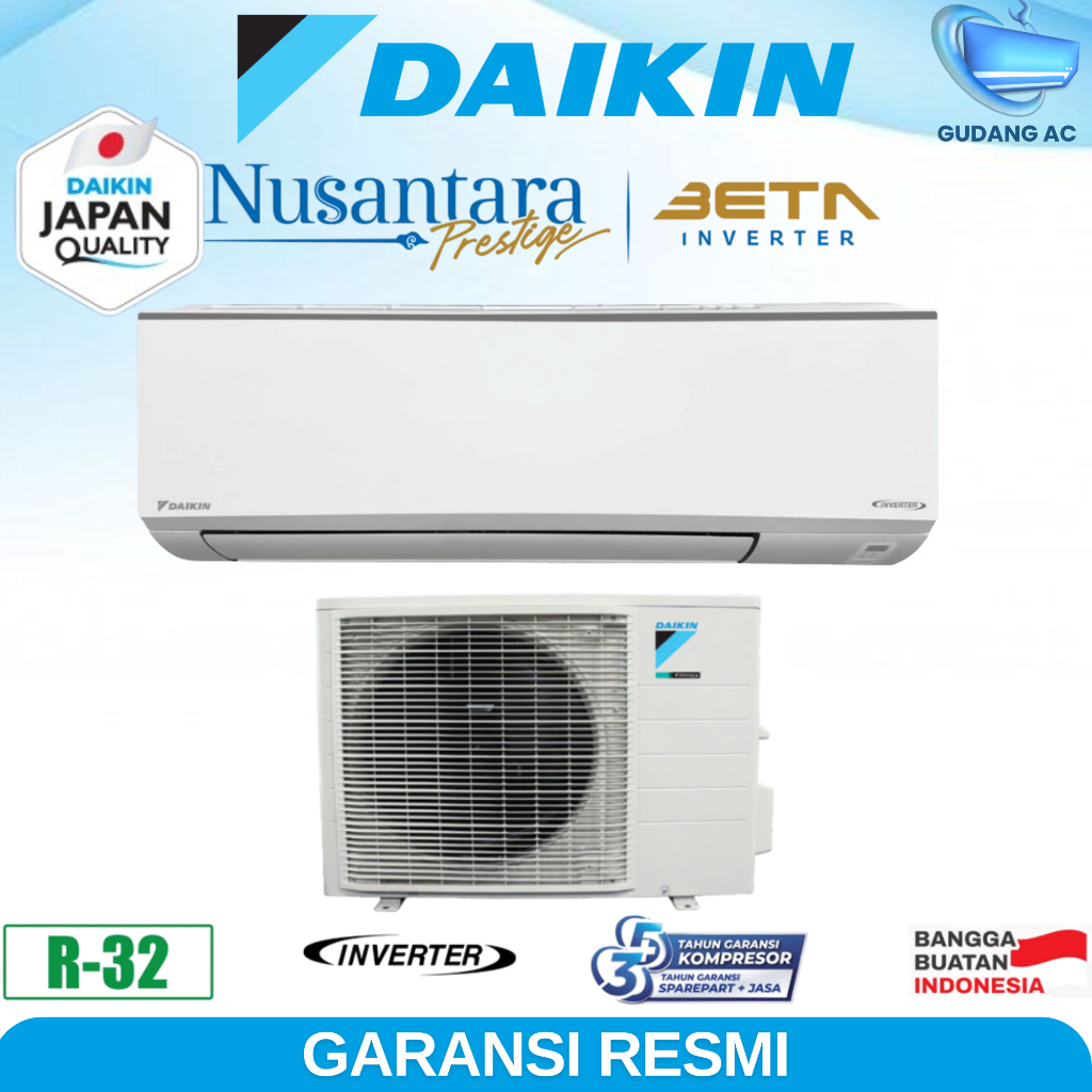 Jual AC Daikin 2 PK Inverter FTKE50YV14 Beta Inverter STKE50YV R32 Blue ...
